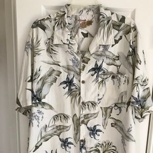 Caribbean Hawaiian Orchid Aloha shirt, silk blend